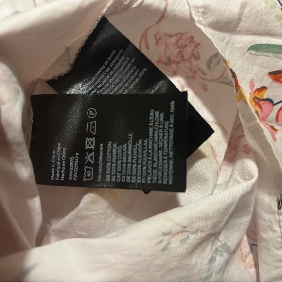 H&M sz Medium ladies floral smocked sundress straps or strapless feminine pink - Picture 11 of 15